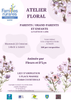 Affiche Animation Parents-Enfants florale